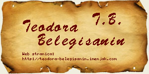 Teodora Belegišanin vizit kartica